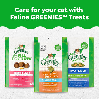 Feline Adult Dental Cat Treats, Tempting Tuna Flavor, 9.75 Oz. Tub